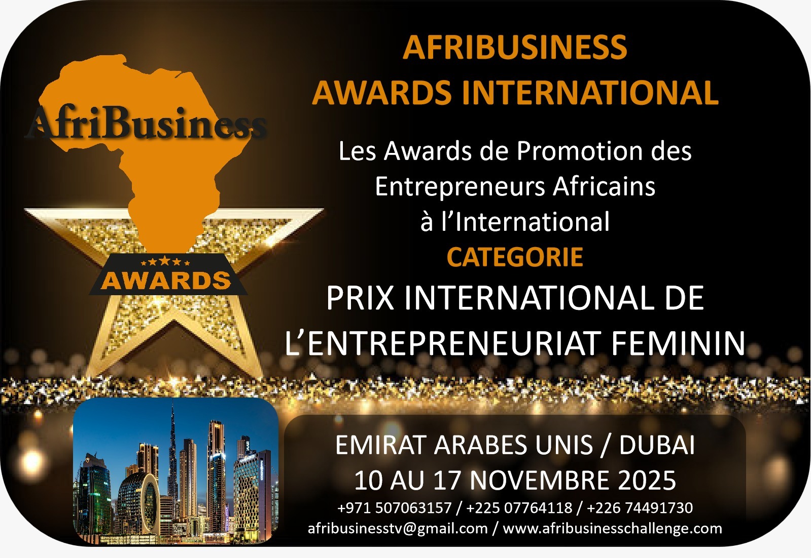 PRIX INTERNATIONAL DE L'ENTREPRENEURIAT FEMININ